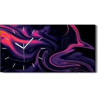 Coloray Küche Wohnzimmer Wand Leinwand Uhr Geräuschlos Kunstdruck 60x30 Abstrakte Kunst - weiße Hände