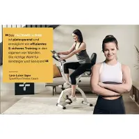 Sportplus I Heimtrainer I X-Bike, Hometrainer, Fahrrad klappbar für Zuhause, Rückenlehne, 8 Stufen, App Kompatibilität, weiß, bis 100 kg, SP-HT-1300-W-iE