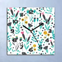 Coloray Wanduhr Echt-Glas-Küchenuhr Skandinavischer Stil Quarz 30x30 Deko Bilder