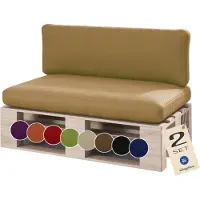 Sunnypillow Palettenkissen für Palettenmöbel - 2er Set - Palettenauflage für Palettensofa für Haus Garten - Palettenpolster mit abnehmbarem Bezug für Europaletten - Rückenkissen & Sitzkissen Beige
