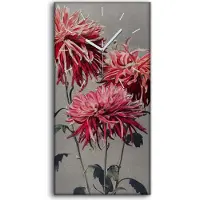 Coloray Küche Wohnzimmer Wand Leinwand Uhr 30x60 Gemälde Blumen Pflanzen Kunst - weiße Hände