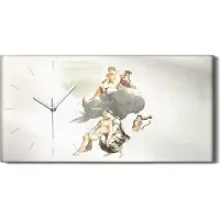 Coloray Küchenuhr Bürouhr Leinwand Uhr 60x30 Zeichnung Antike Engel Wolken Kunst - weiße Hände