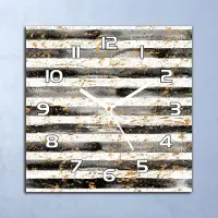 Coloray Deko Glasuhr Wanduhr 30x30 Fleckige Streifen Quarz Küchenuhr Bürouhr