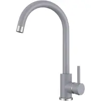 VBChome Küchenarmatur Grau Granitoptik 360° drehbar – Einhebel Armatur für Spüle, Wasserhahn modern für Spültisch