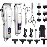 Ckeyin Haarschneidemaschine Profi Wasserdicht Haarschneider Herren Wiederaufladbar Haartrimmer Langhaarschneider Elektrisch Bartschneider Schnurlos