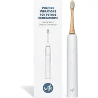 Smyle | Weiß | Schallzahnbürste für Zahnpflege | Nur 3x jährlich aufladen | 5 Modi & Drucksensor