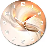 Tulup Wanduhr aus Glas 30fi Glasbild Glasuhr Gehärtetes Glas - weisse-zeiger - Abstract background