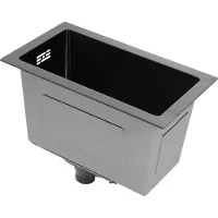Easybuy Küchenspüle Schwarz Edelstahl Einschalen Barspüle