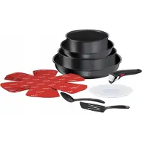 Tefal Ingenio L7629802, Gemischtes Set, Schwarz, Aluminium, Titan, Schwarz, Thermo-Punkt