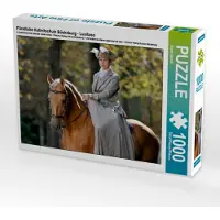 CALVENDO Puzzle Fürstliche Hofreitschule Bückeburg - Lusitano | 1000 Teile Lege-Größe 64x48cm Foto-Puzzle für glückliche Stunden