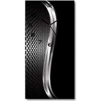 Tulup Wanduhr aus Glas – 30x60 cm - Glasbild - Glasuhr - Gehärtetes Glas -Metall Abstraktion