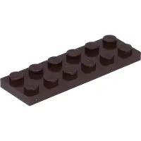 LEGO 2x6 Platte 3795 - 100 Stück Dunkelbraun