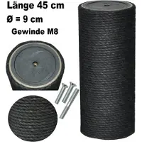 Nanook Sisal Kratzstamm 9 cm Ø Länge 45 cm schwarz