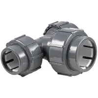 Peraqua FlexFit T-Stück 90° Klemm - Klemm d 50 x 63 x 50