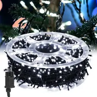 Eikuavons 200M LED Lichterkette 1000LEDs 8 Modi mit Memory Funktion, Weihnachten Party Garten Bedienung Funkelnder Sterneffekt Deko Kaltweiß