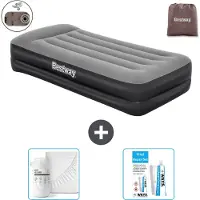 Bestway Luftmatratze - 1 Person - 97 x 191 x 46 cm - Grau - Inklusive Zubehör