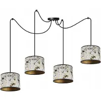 Light11 HOME Spinnen Pendelleuchte Gold – Moderne Hängelampe mit Lampenschirm Deckenleuchte Design
