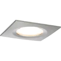 Paulmann Premium Einbauleuchten Set Coin Slim dimmbar eckig starr LED 1x6,8W 2700K 230V 51mm Eisen g/Alu