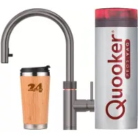 Quooker »Flex VAQ PRO3 Zugauslauf Gunmetal PVD & 100°C Armatur (3XGME)« Spültischmischer mit 100°C Kochendwasserfunktion Inklusive Thermobecher