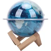 Kkmoon Nachtlicht-Luftbefeuchter mit Ständer, 3 Modi, LED-Erdlampe, USB-betriebener Luftbefeuchter für Schlafzimmer, Wohnraumdekoration, 330 ml Fassungsvermögen