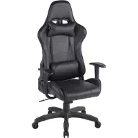 TPFLiving Bürostuhl Mirage Kunstleder schwarz/schwarz