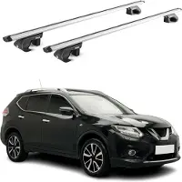 Aurilis Dachträger Grundtäger für Nissan X-Trail T32 2014-2021 90kg Alu Silber 2 tlg ABE