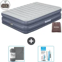 Bestway Luftmatratze - 2-Personen - 152 x 203 x 51 cm - Grau - - Inklusive Zubehör