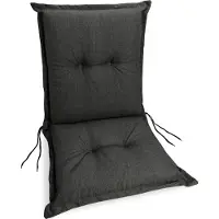 Sunnypillow 1 Stück Gartenstuhlauflage Niedriglehner 100 x 50 x 9 cm Auflage Polsterauflagen UV-Lichtecht Stuhlauflage Stuhlkissen Anthrazit