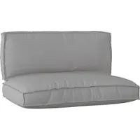 vidaXL Best Möbel 2-teiliges Palettensitzkissen-Set Grau Oxford-Stoff - Gartenmöbelauflagen CHY727864