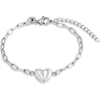 Tom Tailor Damen Armband Herz aus Edelstahl silber, silber, Herz, Gr. ONESIZE