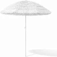 Mojawo Hawaii Sonnenschirm Gartenschirm Strandschirm rund Ø1,6m Weiß