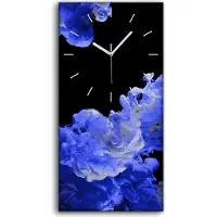Coloray Dekor Leinwand Uhr Wandbilder Geräuschlos 30x60 Abstrakter Kunst Rauch - weiße Hände