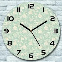 Coloray Wanduhr aus Glas Rund fi 30 Abstraktes Grün Gold Quarz Deko Schlafzimmer Büro