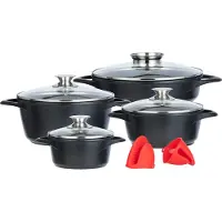 Smile MGK-17, Schwarz, Aluminium, Keramik, Gas, Halogen, Induktion, Versiegelte Platte, Schwarz, Glas