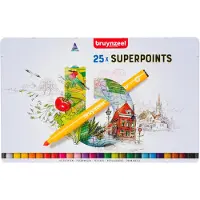 Bruynzeel - Filzstift Super Points Dose mit 25 Farben