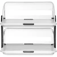 Hendi Rolltop-Display - doppelt, 380x260x(H)355mm