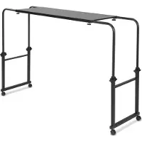 Aktiv shop GmbH ELONEO Über-Betttisch auf Rollen höhenverstellbar / breitenverstellbar, Overbed Table, Mobiler Schreibtisch, Pflegetisch, Laptoptisch, Bettbeistelltisch, Breite 119-190 cm & Höhe 78-120 cm