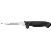Pintinox Ausbeinmesser "Coltelli P9000", schwarz (edelstahlfarben, schwarz), Klingenlänge 13cm, Edelstahl, Kunststoff, Kochmesser, Ausbeinmesser, Edelstahl, Kunststoffgriff, spülmaschinengeeignet