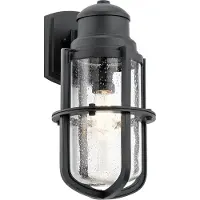 Elstead Lighting Elstead Suri Außen-Wandleuchte E27 44cm Strukturiertes Schwarz IP44 Anti-Meerwasser