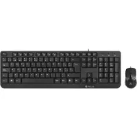 NGS Cocoa Kit, QWERTY, PT, Volle Größe (100%), Kabelgebunden, USB, QWERTY, Schwarz, Maus enthalten