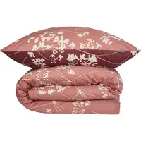 Schiesser Bettwäscheset Alyssa | Floral | Renforcé | 2-teilig | 100% Baumwolle | Angenehm weich & glatt | YKK-Reißverschluss | 135x200 cm + 80x80 cm | Altrosa