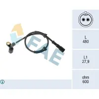 FAE ABS Sensor Raddrehzahl Hinten Rechts für RENAULT TWINGO I (C06) 78574