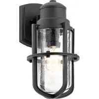 Elstead Lighting Elstead Suri Außen-Wandleuchte E27 39cm Strukturiertes Schwarz IP44 Anti-Meerwasser