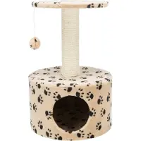 Trixie Junior Kratzbaum Toledo, Katzenkratzbett, Freistehend, Beige, Plüsch, Sisal, 610 mm