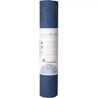Berk Esoterik Berk Yogamatte Blau | 182 x 61 cm | 6 mm | zweischichtig | mit Blume des Lebens | aus umweltfreundlichem TPE