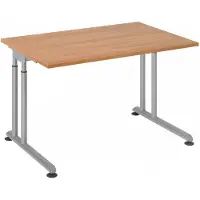 Hjh OFFICE PRO ZENO 12 S | 120x80 - 120 x 80 Nussbaum/Silber h?henverstellbar