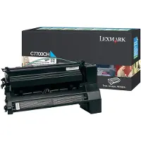 Lexmark Cyan High Yield Return Program Print Cartridge for C770/772, 10000 Seiten, Cyan