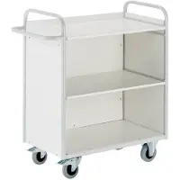 ROLLCART Bürowagen mit Seitenwänden und Rückwand, 800 x 490 mm, Tragkraft 150 kg