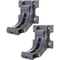 Mendler 2er-Set Wandhalterung für Markise T122, T123, Wandkonsole Wandmontage Adapter grau