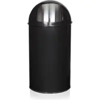 Hjh OFFICE PUSH 50L - Mülleimer Schwarz